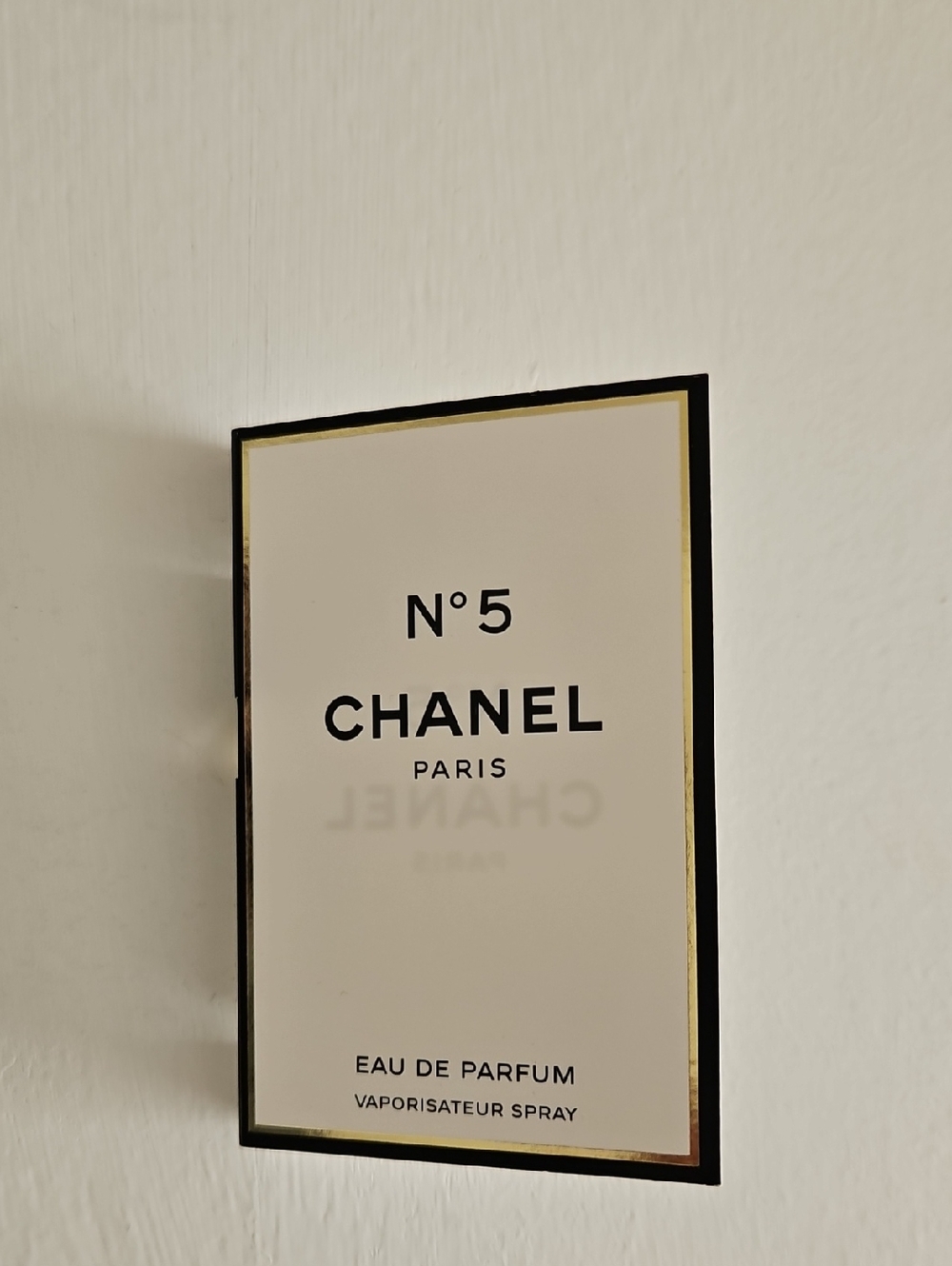 CHANEL Sample Card with Amber Perfume Vial